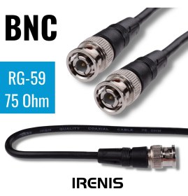 Resim IRENIS Bnc Kablo 75 Ohm RG59 Video, Kamera, Cctv 