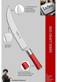 Resim Lazbisa MFT-127 Red Craft Serisi Mutfak Şef Bıçak Seti Et Tavuk Balık Bıçağı Günlük Kullanım 