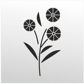 Resim Folyo Sticker Çiçek Deseni Adkpquy345 40cm Uzunluk Siyah 