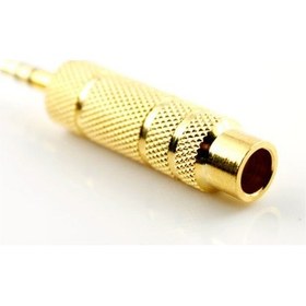 Resim 3.5 mm Erkek-6.3 mm Dişi Stereo Çevirici Gold 