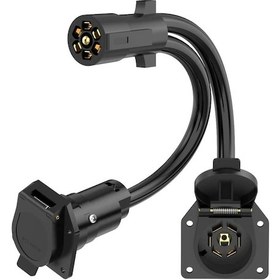 Resim Tongdashop 1 Den 2 Ye Amerikan 7 Cekirdekli Tir Romork Fis Y Kuyrugu Fiber Bolucu Pvc Bicak Baglanti Teli 