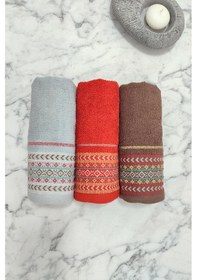 Resim Felice %100 Pamuk 30x50 Cm 3'lü Mutfak El Havlu Seti Açık Gri 