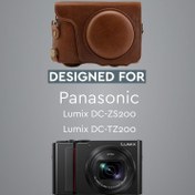 Resim MegaGear Panasonic Lumix DC-TZ200 Gerçek Deri Kamera Çantası 