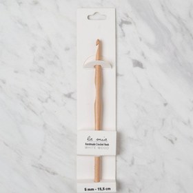 Resim La Mia Whitewood 5 mm 15.5 cm Ahşap Yün Tığ 