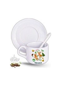 Resim Yılbaşı Hediyesi İsimli Kurabiye Baskılı 2li Set Porselen Çay Kahve Fincan Seti Beyaz 