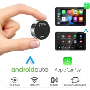 Resim Juo Kablosuz Carplay Android Auto Kabloludan Kablosuza Çevirici USB ve Type-C Adaptör 