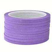 Resim 10 rulo mor ve kağıt güzel desenli bant, sprey boya maskeleme, boyama ve el yapımı DIY üretimi için kullanılabilir 5mm X 25m 