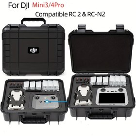 Resim JDI Mini 3/4 Pro Drone Sert Kasa - Su Geçirmez ve Toz Geçirmez ABS Koruyucu Saklama Kutusu, Özelleştirilebilir Köpük Dolgu, Çıkarılabilir Sünger Çerçeve & Dış Maceralar & Fotoğrafçılık Aksesuarları için RC/Ekrana Uygun Yuva (Siyah), Sağlam Yapı 