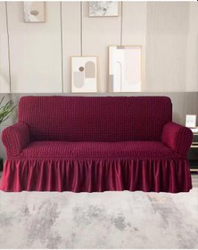Resim Upmall Bürümcük Koltuk Örtüsü Kanepe Örtüsü 3lü Bordo Bordo 