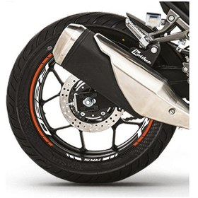 Resim Rks R250 Motosiklet Jant İç Ve Dış Set Sticker Etiket Modeli Turuncu 