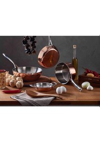 Resim Elit Mm Bakır Wok Tava 28cm Bakır 