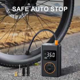 Resim Taşınabilir Lastik Şişirici Dijital Basınç Ölçer ile - USB Şarj Edilebilir Elektrikli Hava Pompası Araba, Motosiklet, Bisiklet Lastikleri için - LED Işık, 36.0 PSI Maksimum, Kompakt Tasarım, Araba, Motosiklet Lastik Pompası için Lastik Şişirici, Şık Gadget, Dayanıklı Yapı 