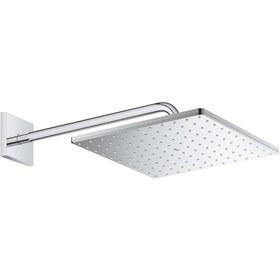 Resim Grohe Tepe Duşu 31x31 cm + Duvardan Dirsek 42 cm Krom - 26563000 