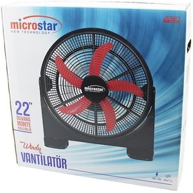 Resim Windy 22 İnç 55cm Fan Vantilatör 2in1 Masa Altı - Duvara Monte 180 Derece 3-kademe Hız 5-pls.kanat Hc-1045 5250 