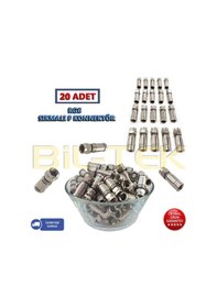 Resim Rg6 Sıkmalı F Konnektör - 20 Adet 