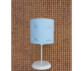Resim Onay Avize Mavi Kumaş M-0383 Kaplama 2.li Set Yatak Odası Genç ve Çocuk Odası Avize ve Abajur Seti 