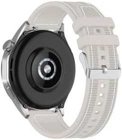 Resim GPACK Zeblaze Vibe 7 ile uyumlu Kordon Dikiş Desenli Silikon KRD102 LMS 22/DDS, Krem Rengi 