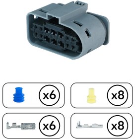 Resim Aptiv Mercedes Far Soketi Gri 14 Pin Kablosuz 