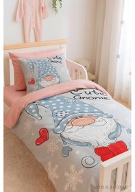 Resim Dijital Baskılı 3d Pamuklu Yenidoğan Bebek Nevresim Takımı Cute Gnome Pink Çok Renkli 