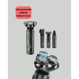 Resim HERŞEYBURDAMODA Kuru Kullanıma Uygun Erkek Tıraş Makinesi 