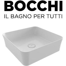 Resim Bocchi Sottile Slim Line Kare Lavabo 38x38 Cm 1477-001-0125 Beyaz 