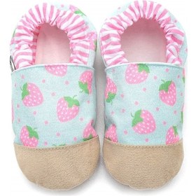 Resim Pamuk Astarlı Kaydırmaz Taban Patik-çilek, Ev Botu Terliği Kreş Ayakkabısı Panduf F-830 Mavi - Pudra 