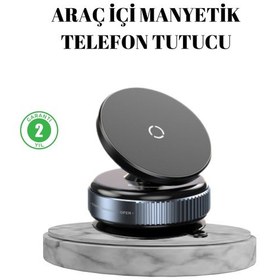 Resim Vakumlu Vantuzlu Mıknatıslı Telefon Tutucu 360 Derece Döner Siyah 