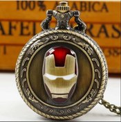 Resim Hediye Sahibi Kişiye Özel Marvel İron Man Quartz Steampunk Vintage Köstekli Saat 