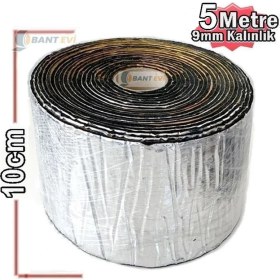 Resim Bant Evi Folyolu Araç Ses Yalıtım Şiltesi 9mm 10cmx5m Folyolu Kendinden Yapışkanlı Kauçuk Izolasyon Malzemesi 