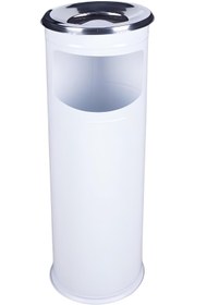 Resim Zethome Paslanmaz Kolon Küllük Dış Mekan Sigaralık Ayaklı Küllük Çöp Kovası Kutusu 