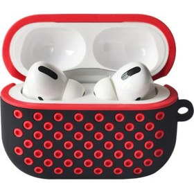 Resim Bezos Airpods Pro 2 (2.nesil) Spor Delikli Kılıf - Siyah-Kırmızı 