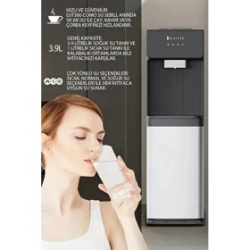 Resim Dijitsu DJT300 Como Su Sebili 550W Isıtma ve 80W Soğutma Gücü Siyah Renk Modern Tasarım 