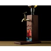Resim Bk Gift Kişiye Özel Kabartma İsimli Tarihli Pirates Ship Tasarımlı Musluklu Ceviz Ahşap Şarap Standı-8, Viski Çeşmesi, Babaya Hediye, İçecek Dispenser 