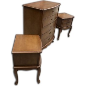 Resim Bengimobilya Şifonyer-Komodin Aslan Model Kayın Torna Ayak Bombe Çekmece 1Ade 