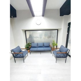 Resim Adım Shops Safir Balkon-Bahçe-Kafe Çay Seti Koltuk Oturma Takımı-Oturma Grubu 
