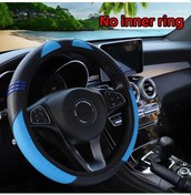 Resim 3 Takım Küçük Canavar Karbon Fiber Deri Araba İç Halka Olmadan Direksiyon 3pcs Blue 3pcs Blue 