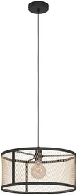 Resim Eglo 43604 asma lamba DELLOW siyah siyah, pirinç Y: 110 Ø:45 cm kısılabilir 