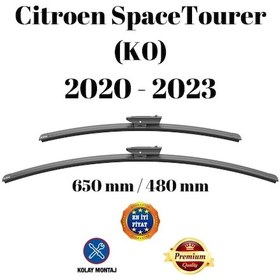 Resim Citroen Spacetourer K0 2020 2021 2022 2023 Uyumlu Ön Cam Silecek Süpürgesi Takımı 650/480mm Silbak Sb2619d 