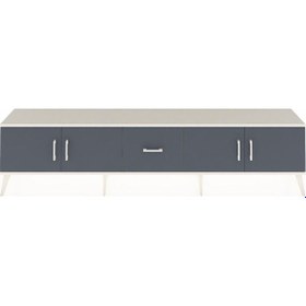 Resim Arges Tv Ünitesi 2 Raflı Tek Çekmeceli 4 Kapaklı 220x30x51 Aytaşı-antrasit Antrasıt/antrasıt - Aytası 