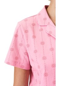 Resim Penti Pembe Pink Stardust Pamuklu Gömlek Şortlu Pijama Takımı 