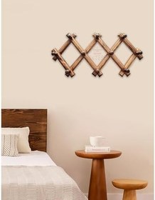 Resim Doğal Ahşap Duvar Askısı Dekoratif Askılık Elbise Askılık MNT-105 