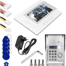 Resim Prativas 773TP 1 Daire 7'' Nfc - Parmak Izi Girişli Görüntülü Diafon Kapı Zili Interkom Akıllı E 