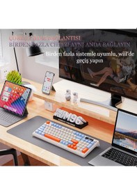 Resim 2.4g Bluetooth Çift Bağlantı Gaming Oyuncu Klavye Manyetik Klavye 