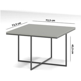 Resim Uslucan Alışveriş Orta Sehpa Ve Zigon Sehpa 5'li Lüx Set Altın Ceviz Çok Renkli 