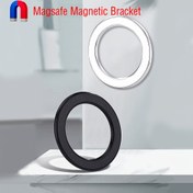 Resim 1 adet Dönen Manyetik Telefon Tutucu, Çelik Alaşımlı Emme Duvar Stickerı ile Güçlü Tutuş, Taşınabilir Çok Renkli Masaüstü Montajı Ev ve Ofis Kullanımı için, Masaüstü Montajı | Şık Siyah Tasarım | Çelik Alaşımlı 