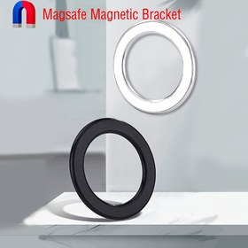 Resim 1 adet Dönen Manyetik Telefon Tutucu, Çelik Alaşımlı Emme Duvar Stickerı ile Güçlü Tutuş, Taşınabilir Çok Renkli Masaüstü Montajı Ev ve Ofis Kullanımı için, Masaüstü Montajı | Şık Siyah Tasarım | Çelik Alaşımlı 
