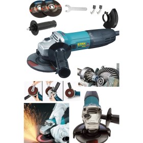 Resim Metal Dişli Sistem Bakır Sargılı 900WATT 115MM -125MM Spiral Avuç Içi Kesme ve Taşlama Makinası 