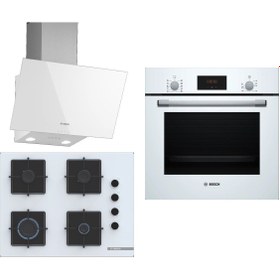Resim Bosch Beyaz 3 Lü Ankastre Set 300 ( HBF512BW1T - POP7C2P30O - DWK63PJ20T ) 