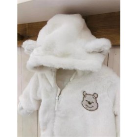 Resim Mother Wings Kapşonlu Önden Fermuarlı Içi Pamuk Dışı Tüylü Bebek Kozmonot Tulum 