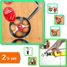 Resim Hereveoyuncak Kapaklı Şişe Ucu Servis Aparatı + Yumurta Zamanlayıcı - 2li Set ZX456 